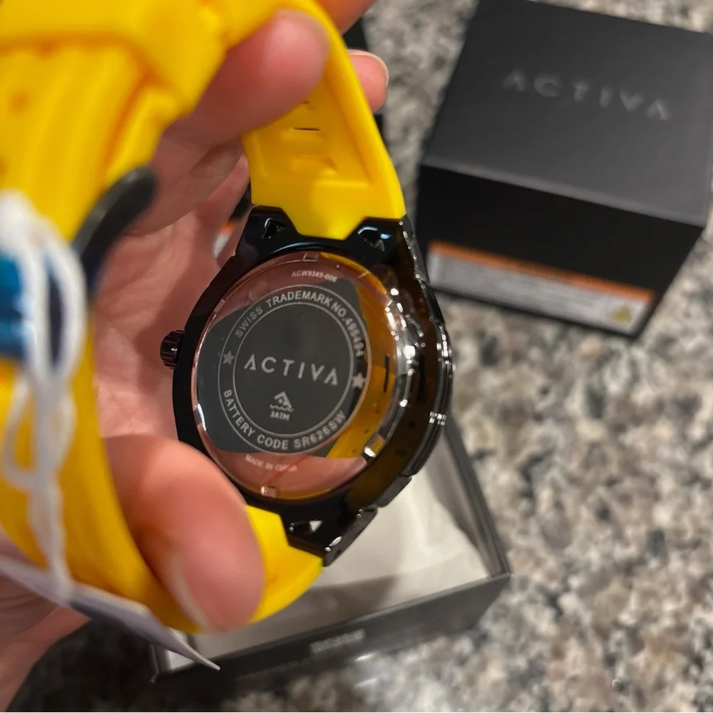 Activa X Invicta Men's Skeleton Dial Watch - 44mm, Yellow NWT